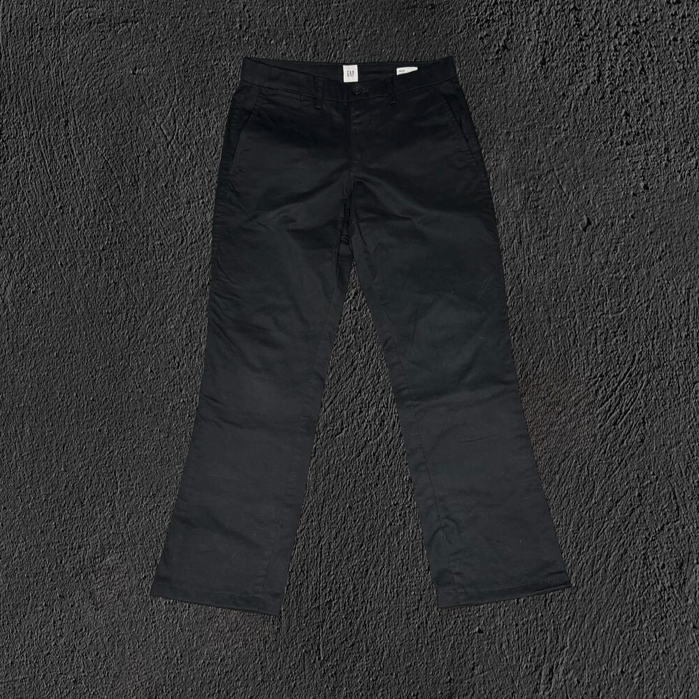 Black gap essential straight fit khaki chino pants
